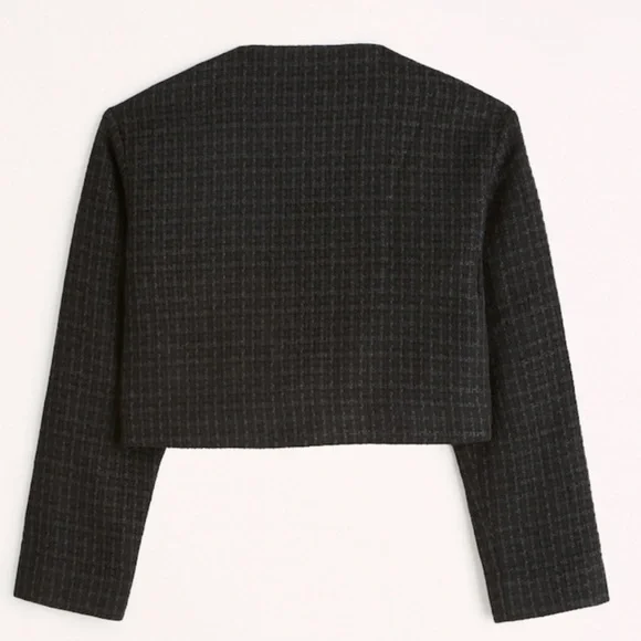Abercrombie & Fitch Collarless Tweed Jacket - Picture 3 of 8
